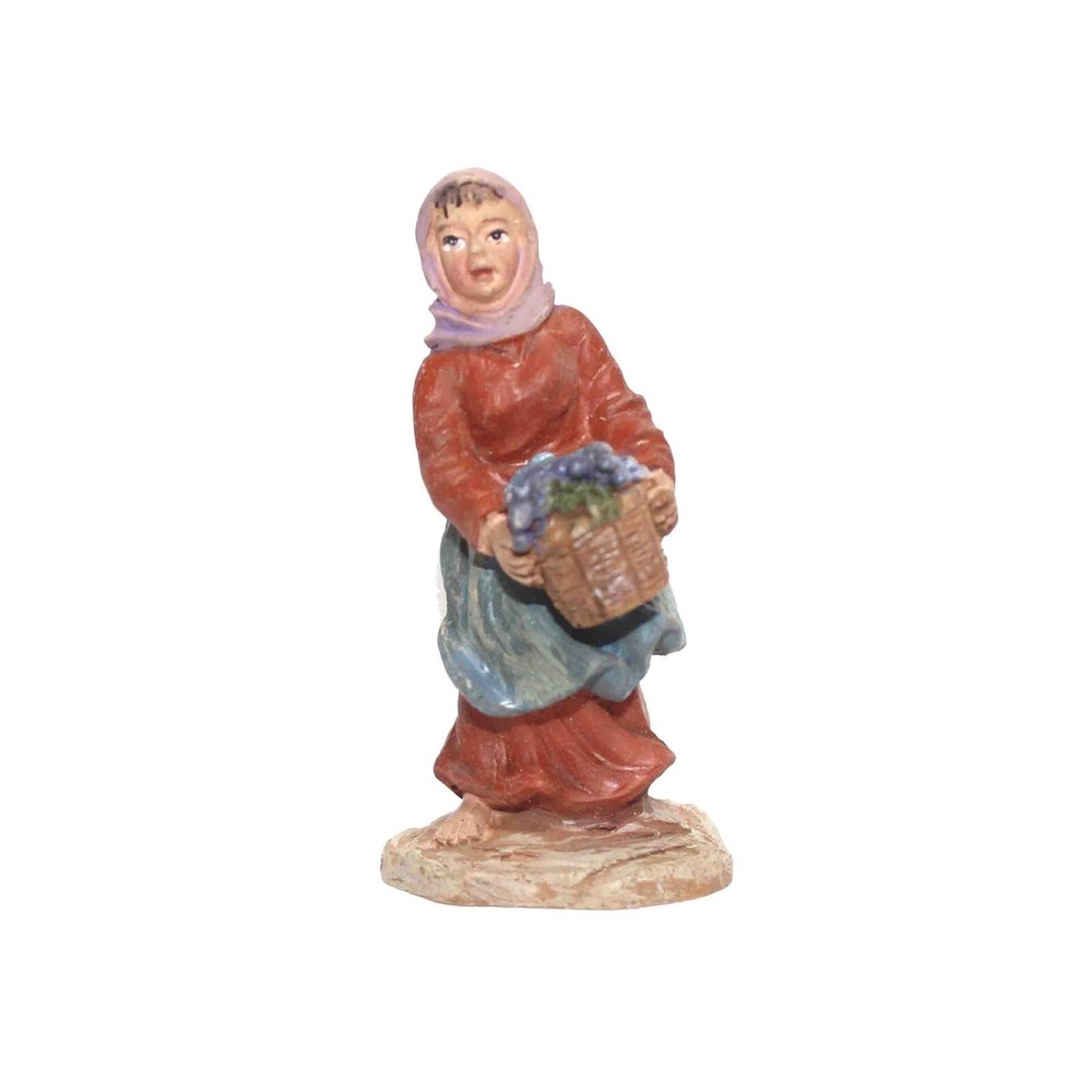 Grandeur Noel Nativity Set 2.5" Replacement Woman w/ Dates‎ and Berries Figurine